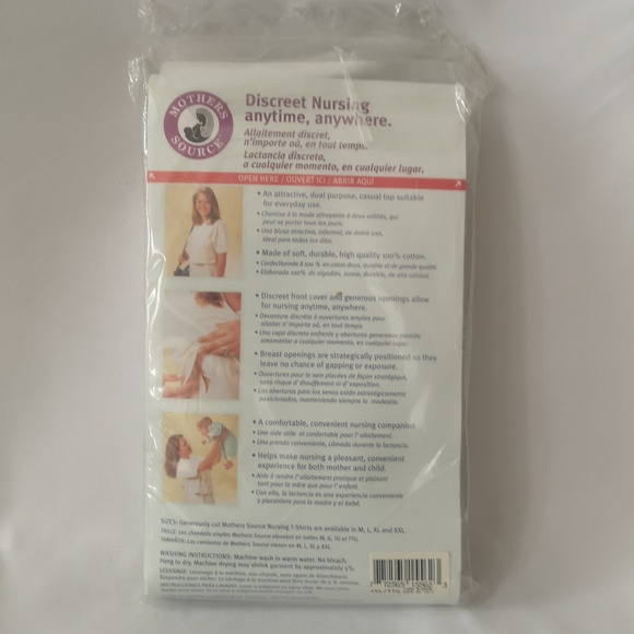 Set of 2 Mothers Source Nursing T-shirts Size XXL Raspberry & Cafe Colours, New - Picture 3 of 7